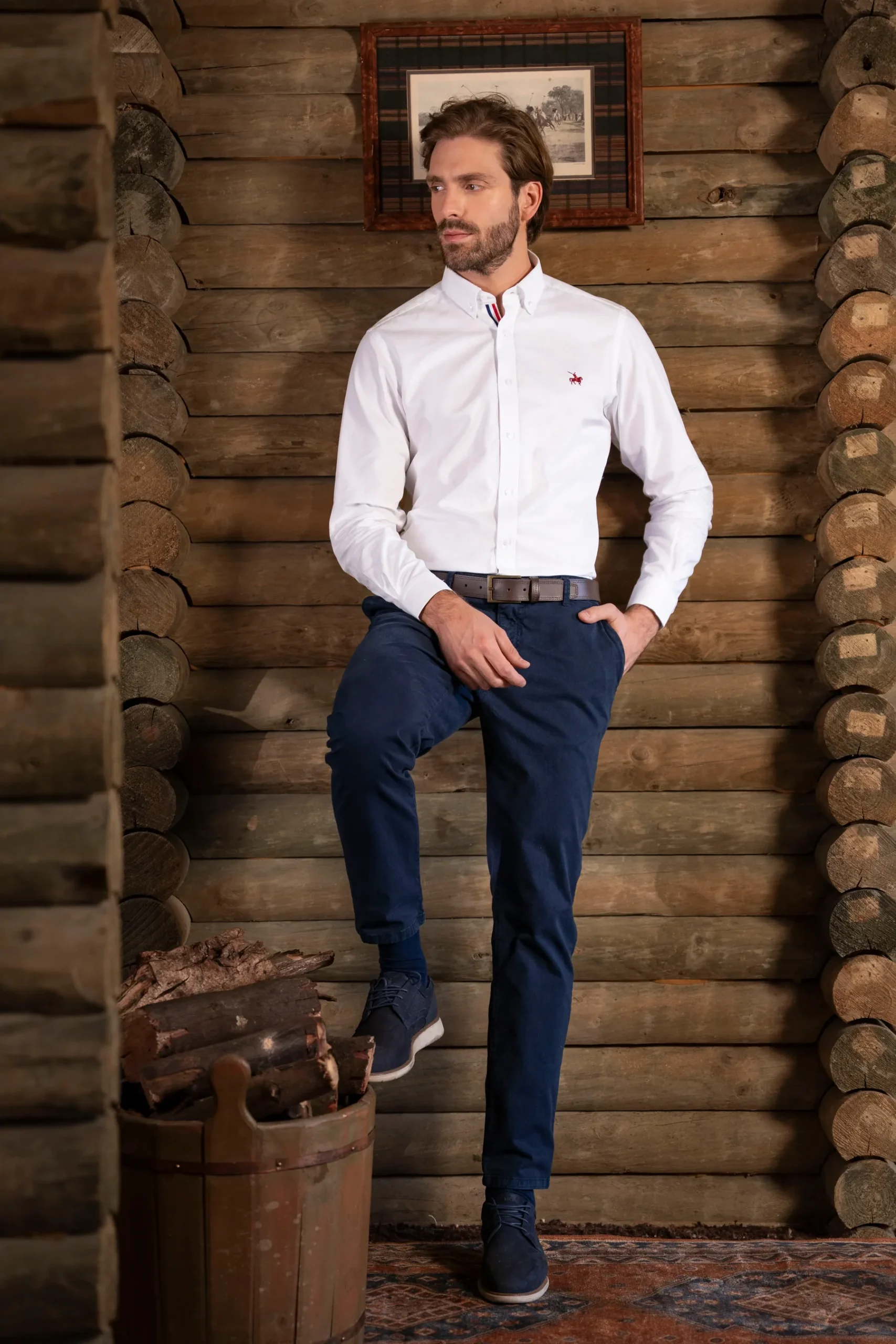 Camisa France Algodón Hombre Blanca - Image 2