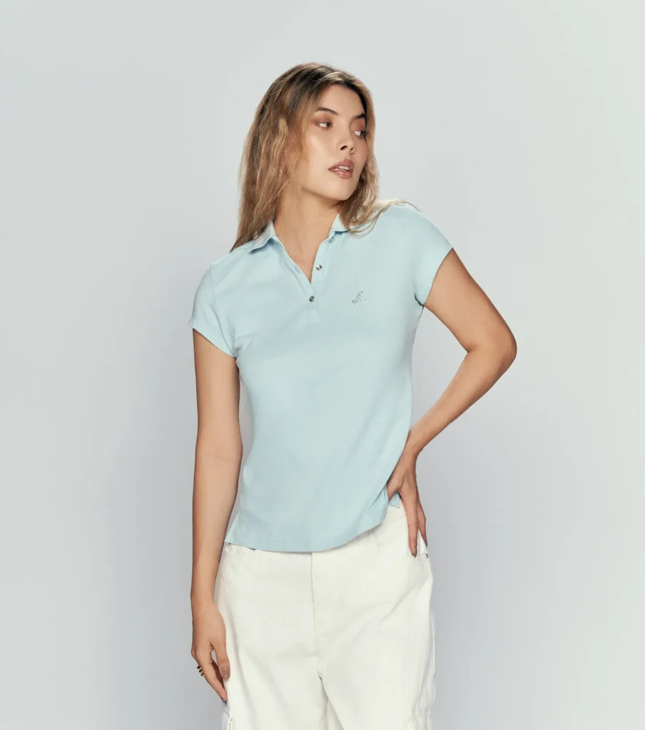 Polo Para Mujer Combinado Manga Corta Derek