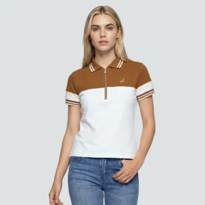 Polo Para Mujer Combinado Manga Corta Derek